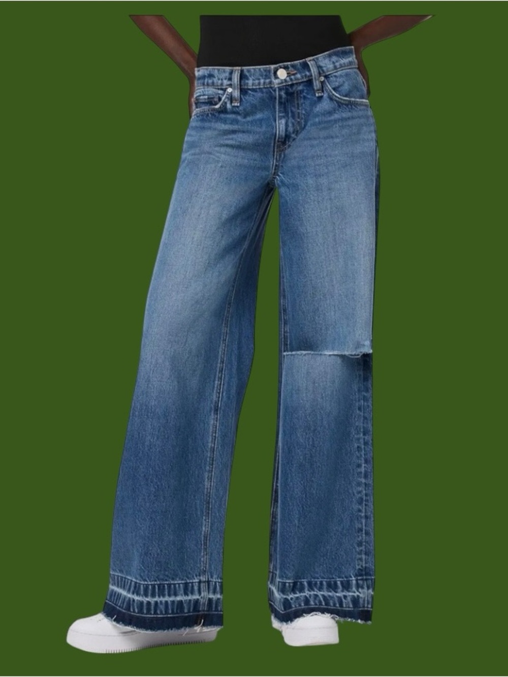 NWT Hudson Freya Mid-Rise Skater Pant Legacy Wide Leg Jeans Size 31x32(34x32)